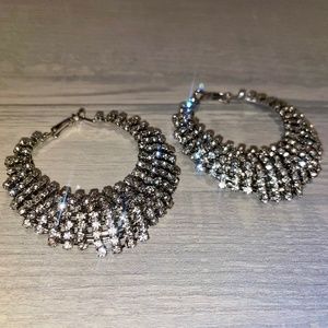 Rhinestone Hoop Earrings